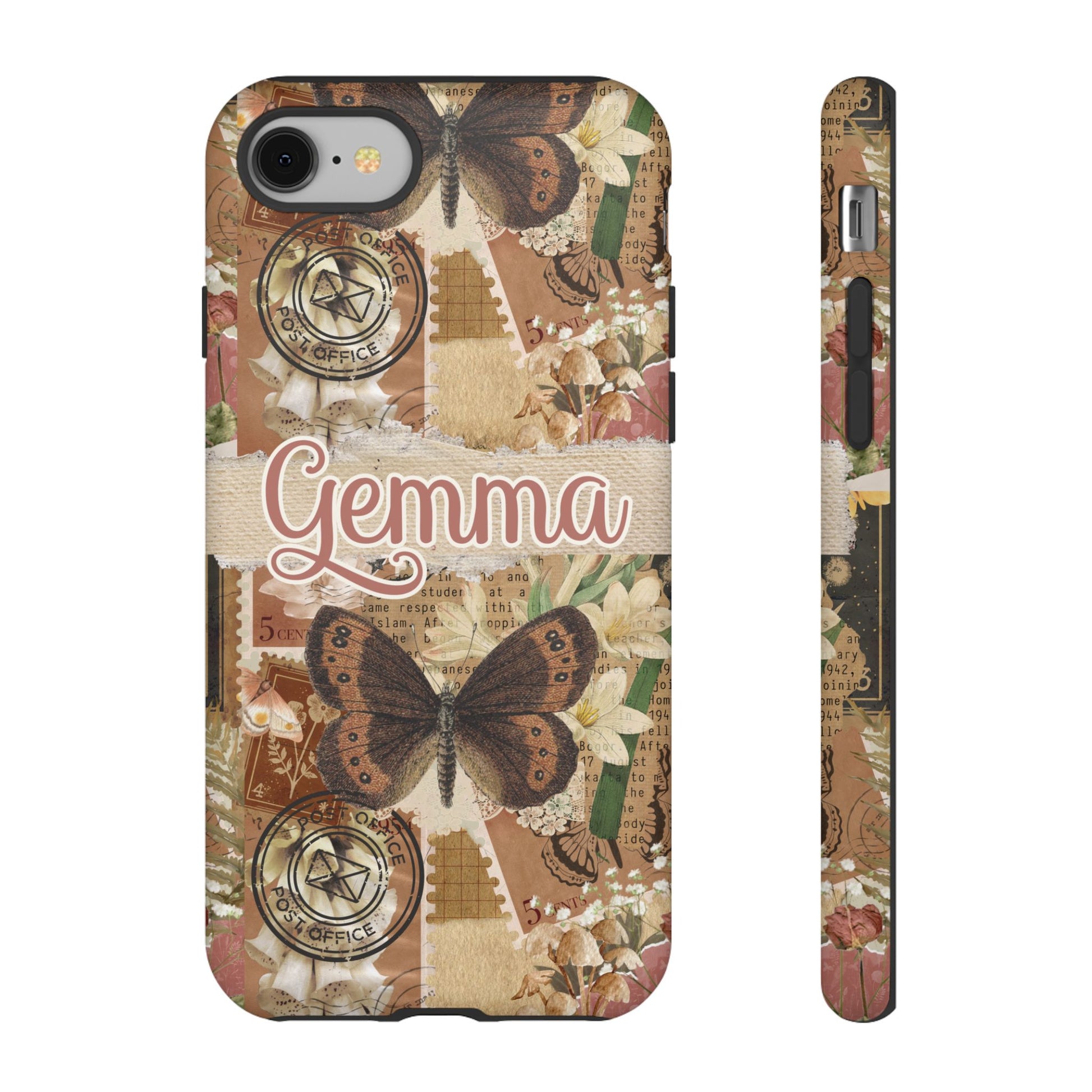 Custom designed butterfly phone tough case