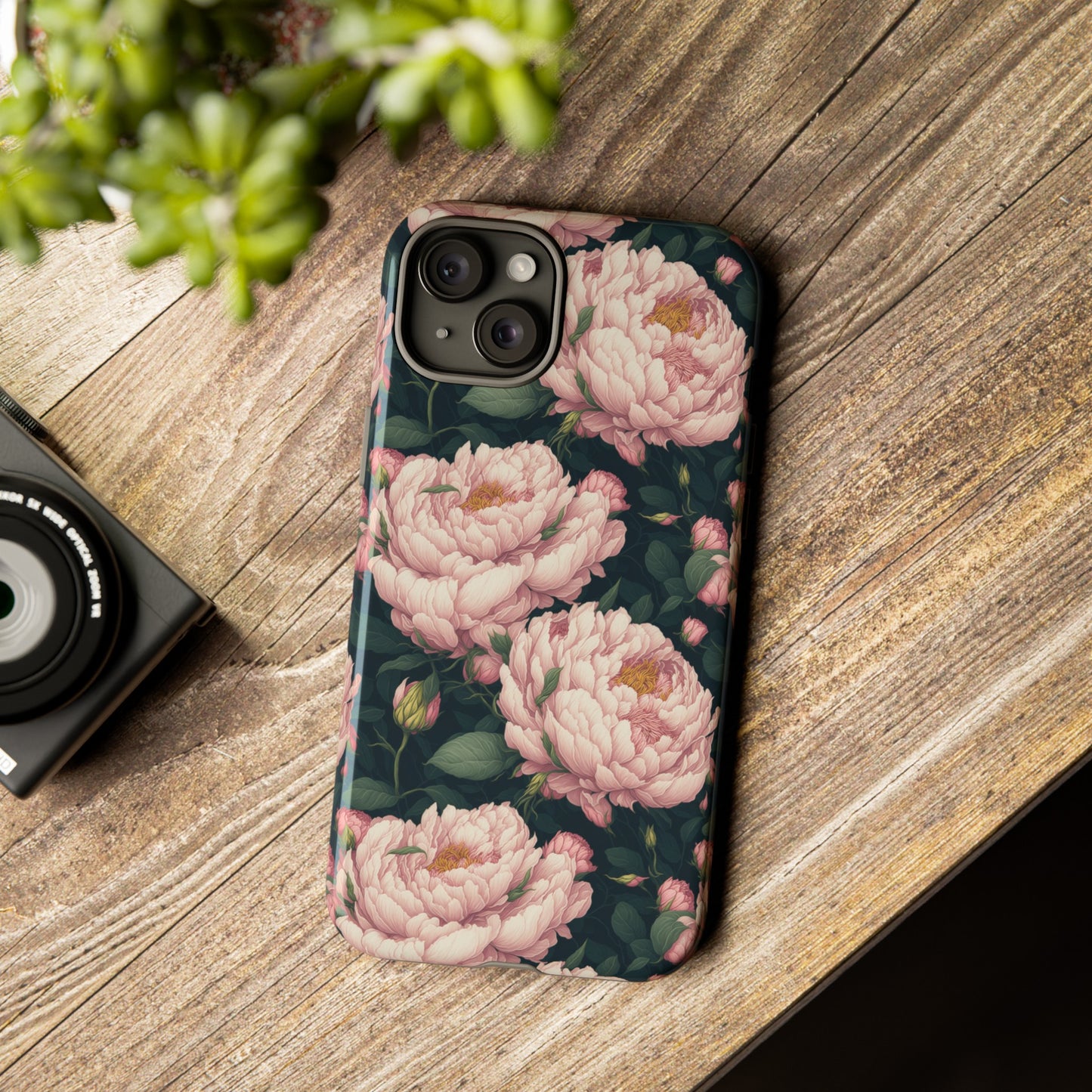 Pink Peony Phone Tough Case