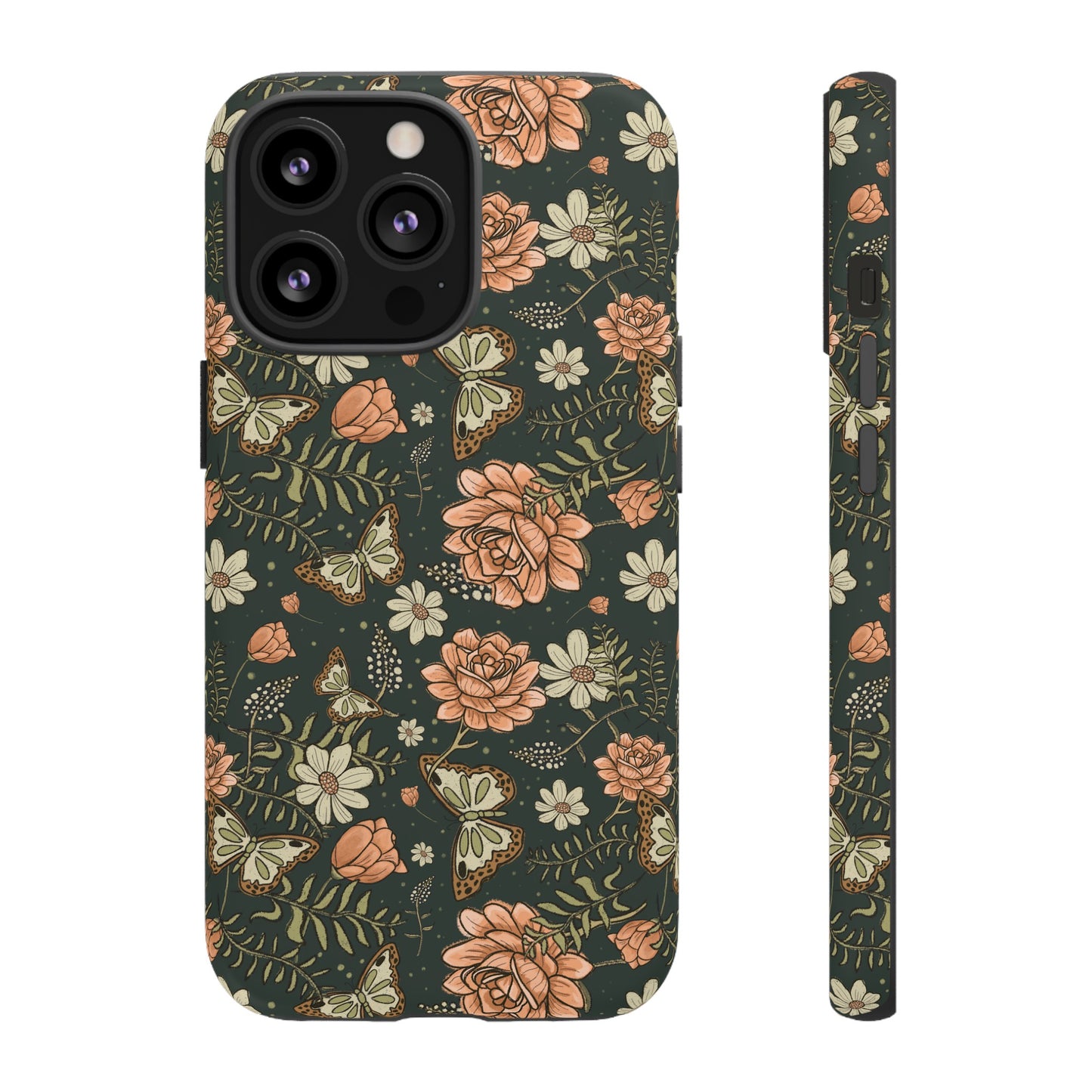 Vintage Rose hand crafted design for phone tough case