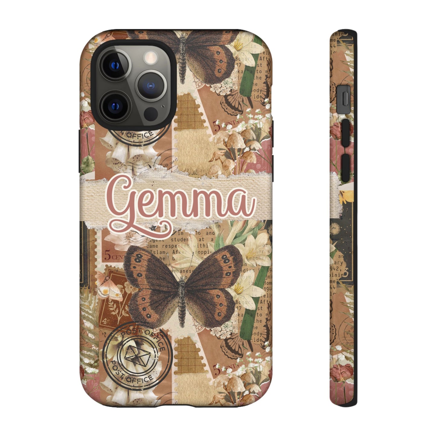 Phone tough case with personalised name or text