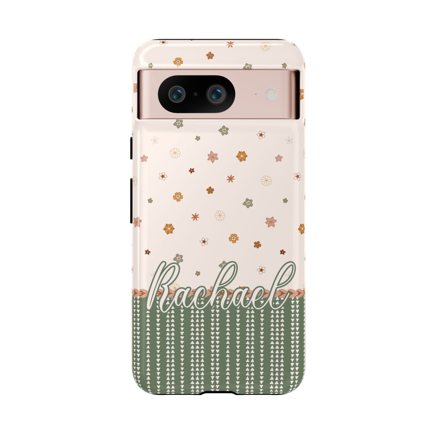 Personalised phone tough case - Pretty in pink ditsy floral design