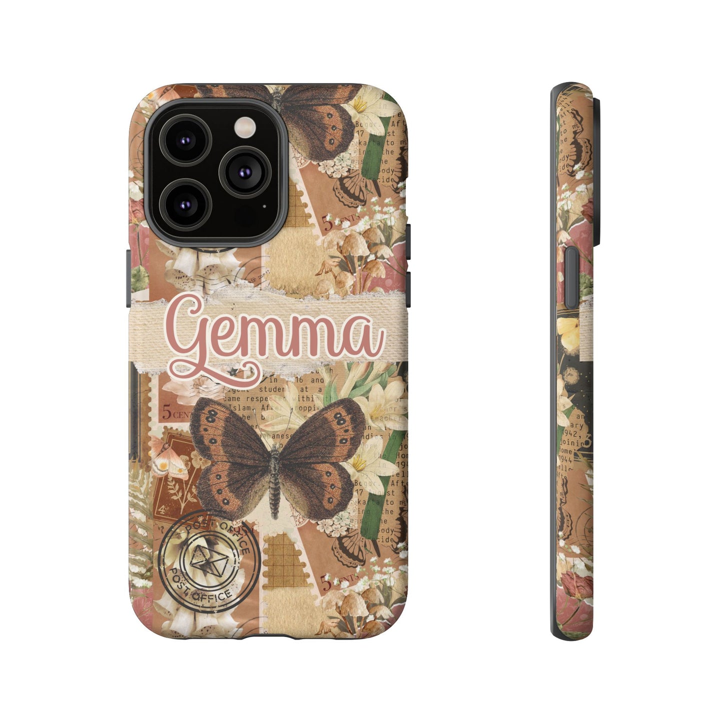 Phone tough case with personalised name or text