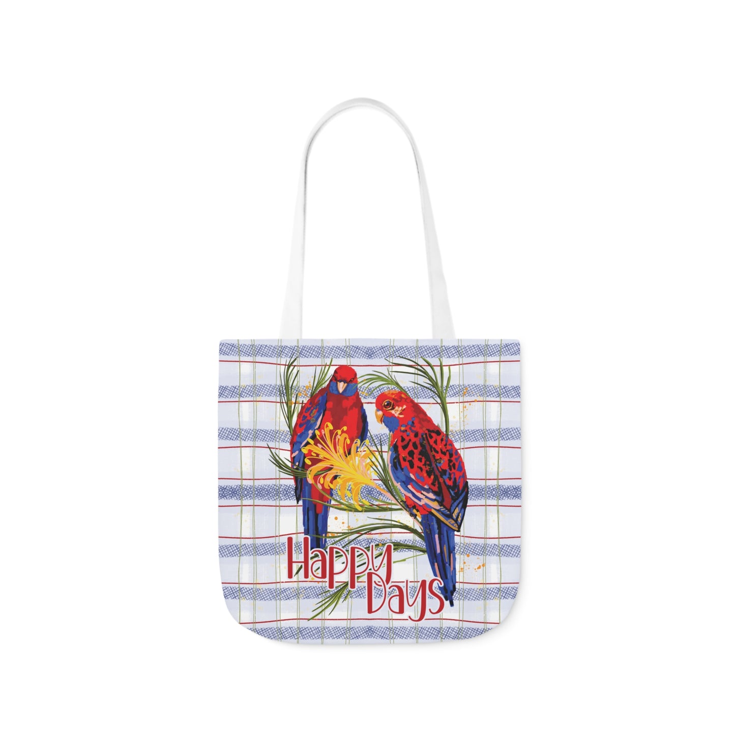 Crimson Rosella custom design Tote Bag - Hand drawn artwork & custom text available