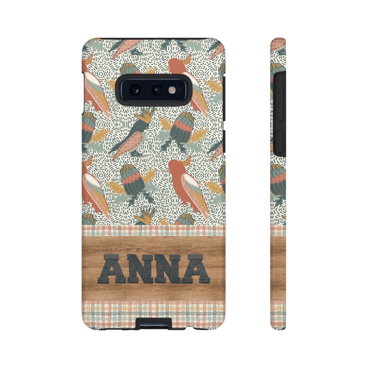 Personalised phone tough case - Native Patches hand drawn design