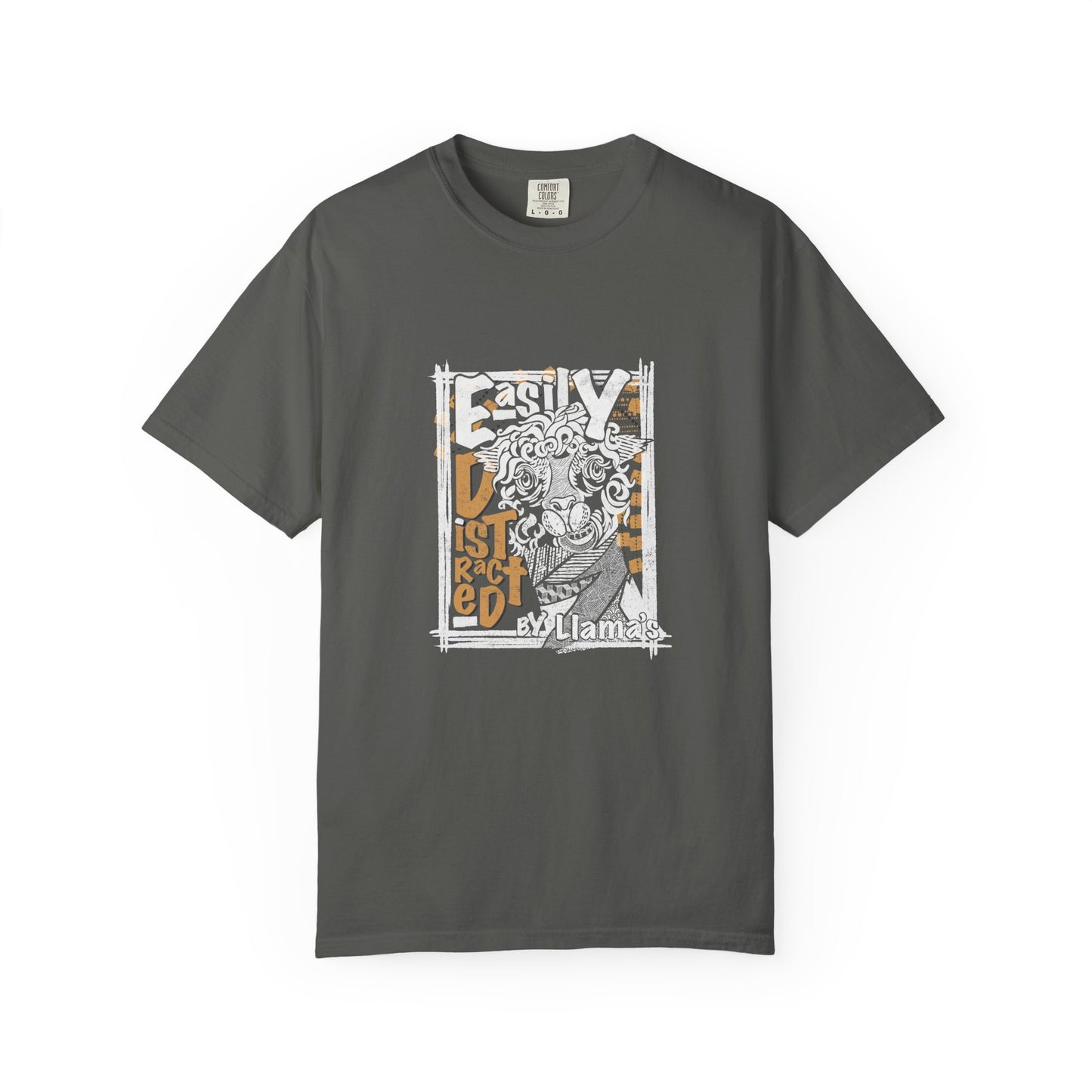 Easily Distracted by Llama's - C1717 Custom Graphic Soft style T Shirt