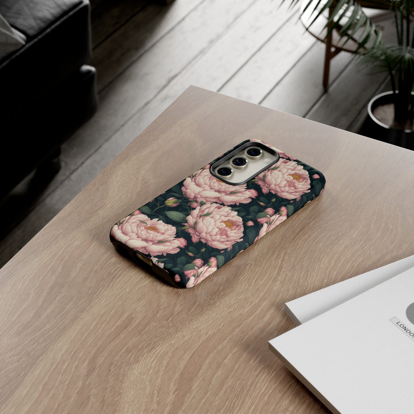 Pink Peony Phone Tough Case