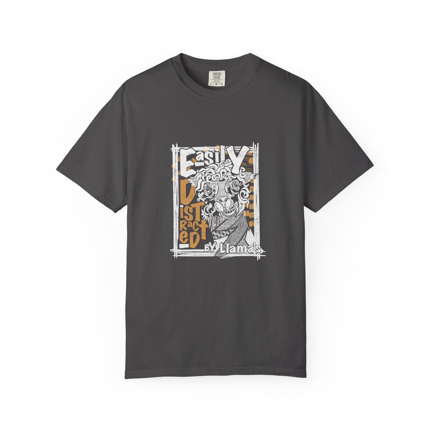 Easily Distracted by Llama's - C1717 Custom Graphic Soft style T Shirt