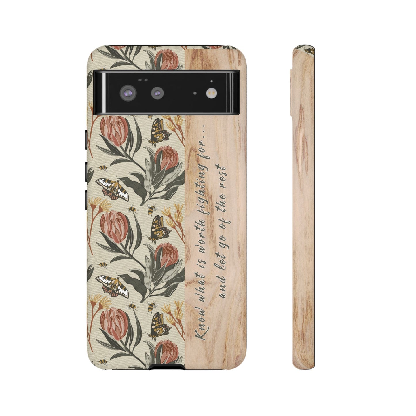 Phone tough case with hand drawn artwork and personalised affirmations