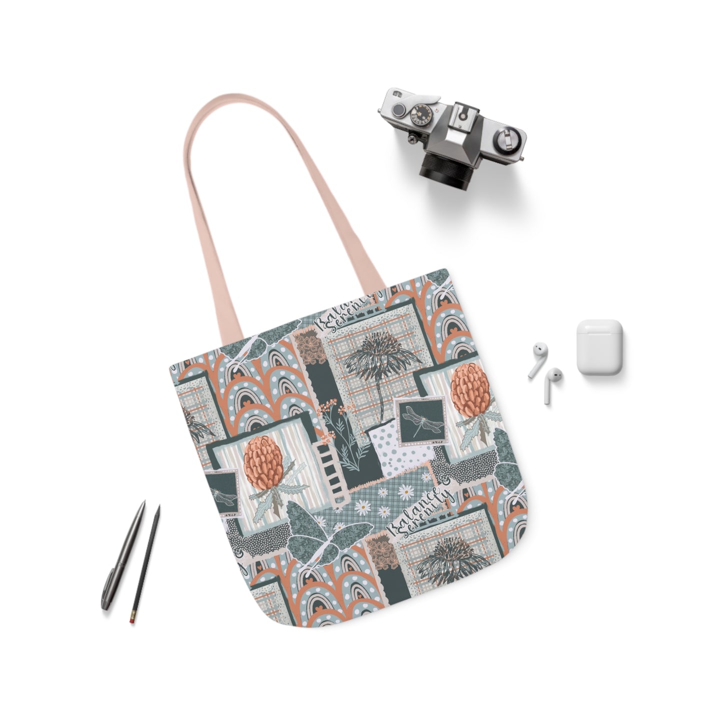 Canvas Tote Bag - Hand drawn artwork - Solei Designs