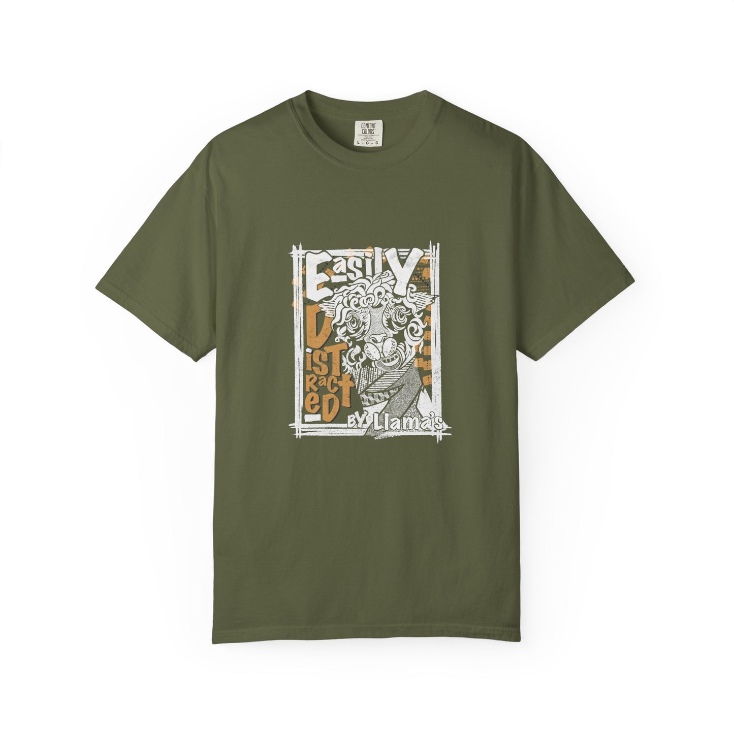 Easily Distracted by Llama's - C1717 Custom Graphic Soft style T Shirt