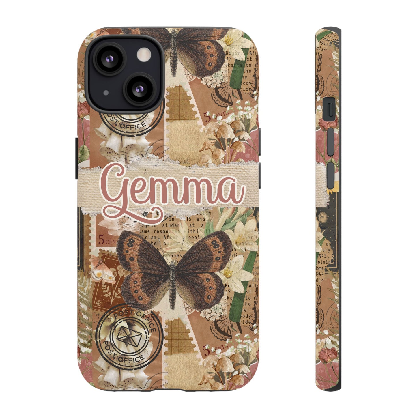 Phone tough case with personalised name or text