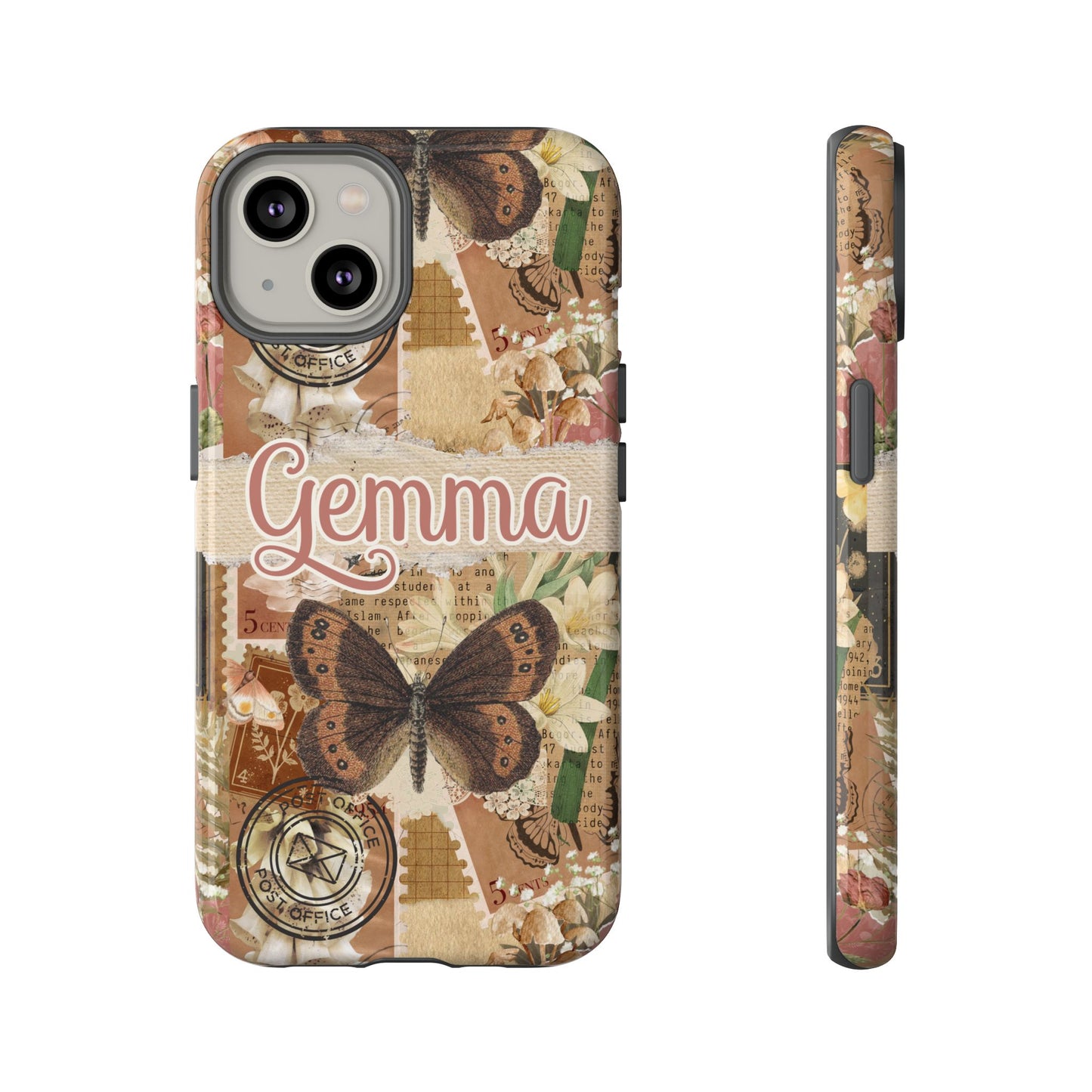 Phone tough case with personalised name or text