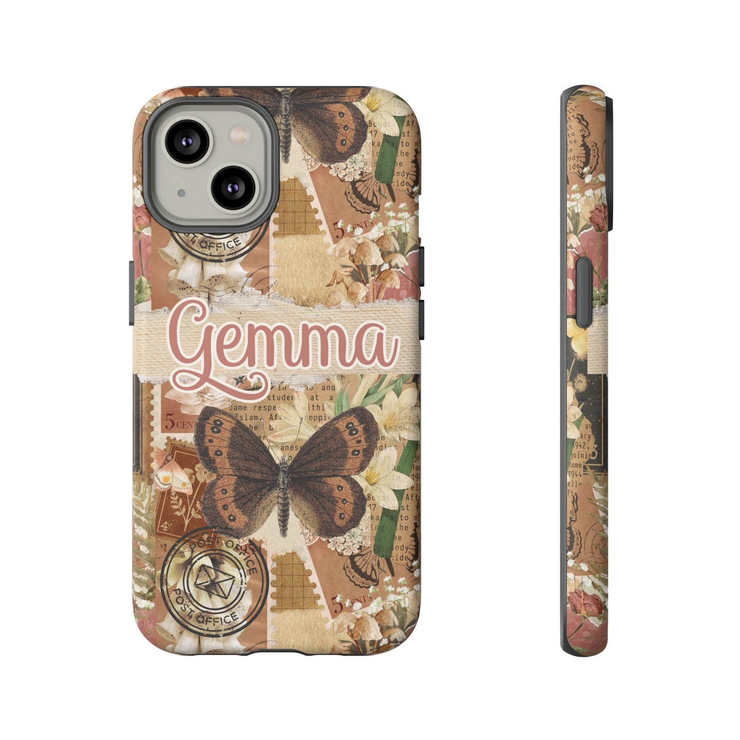 Phone tough case with personalised name or text