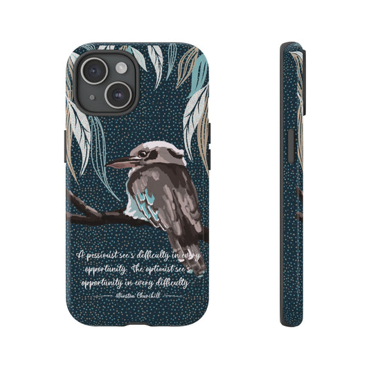 Custom phone tough case Australian Kookaburra hand painted design