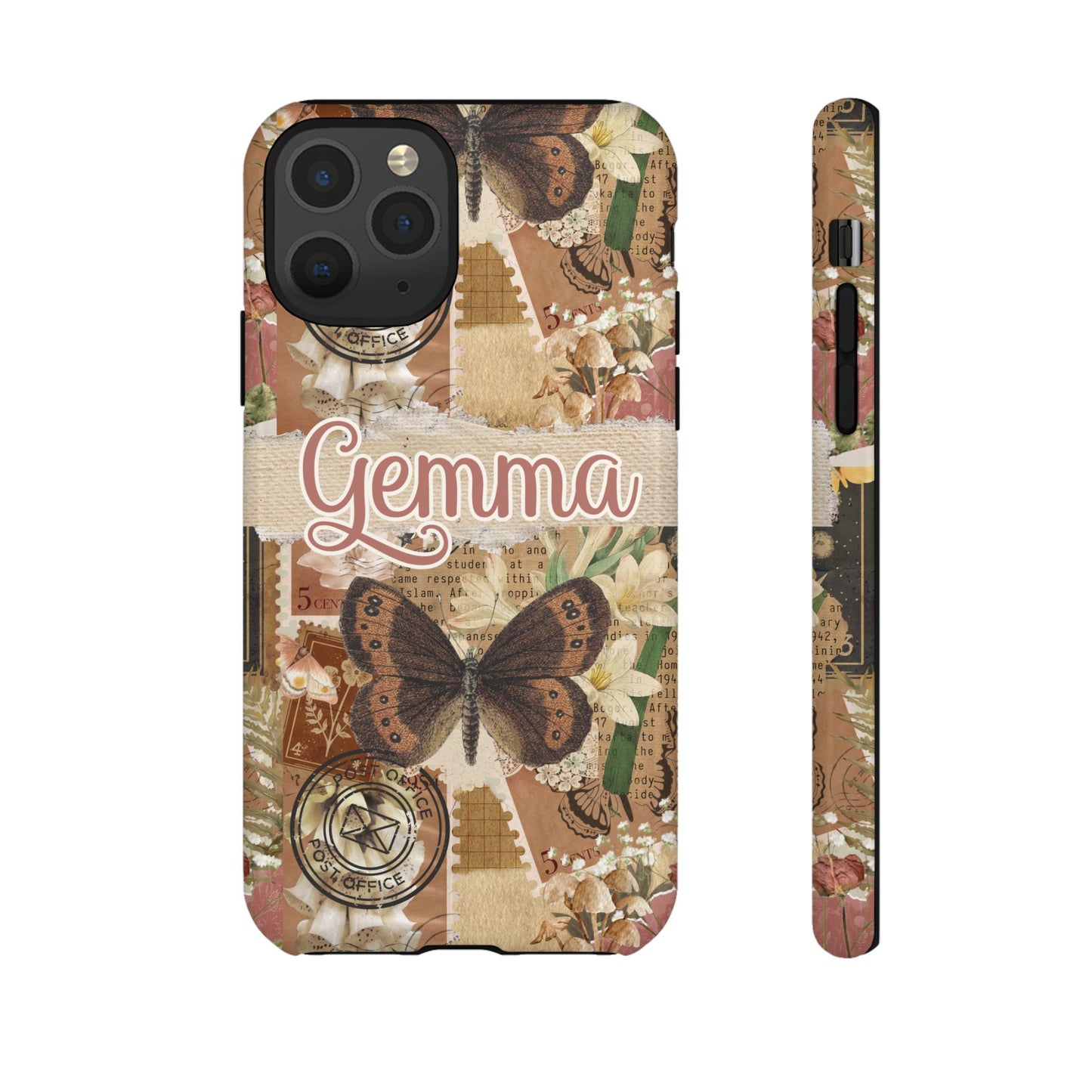 Phone tough case with personalised name or text