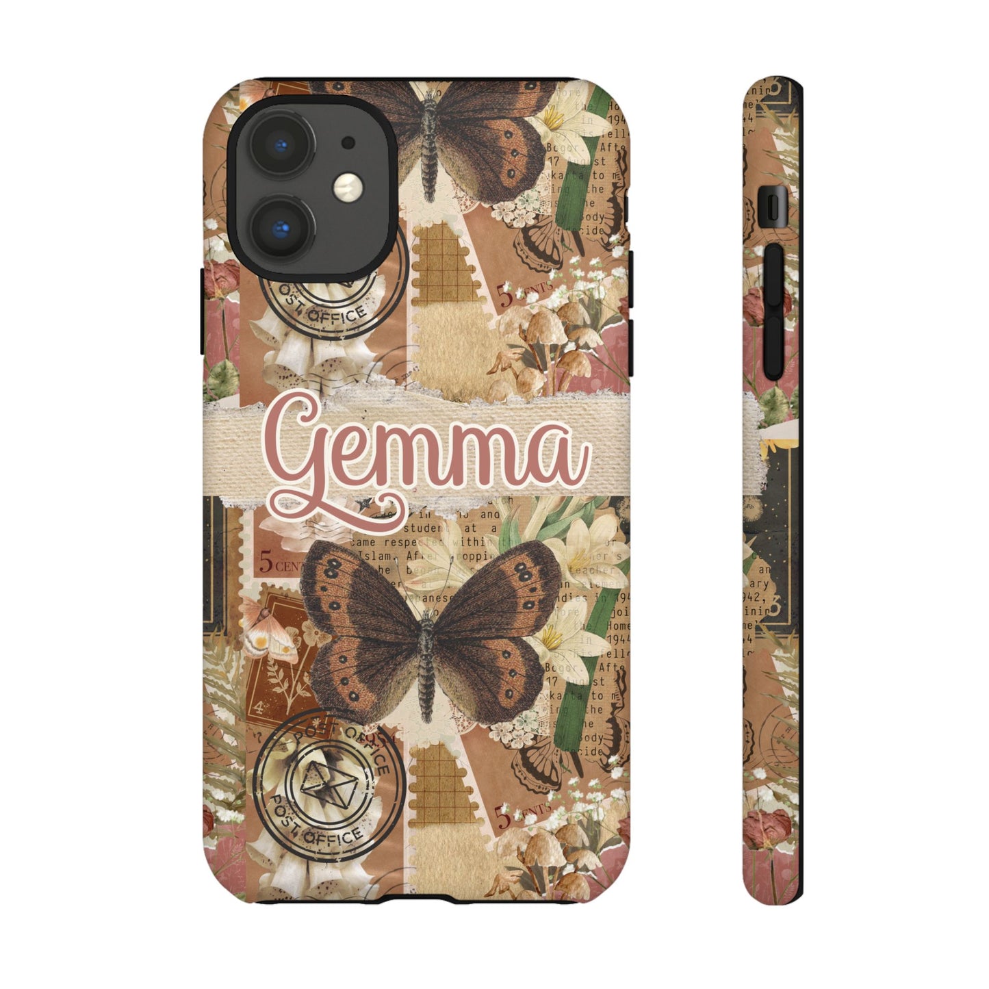 Phone tough case with personalised name or text