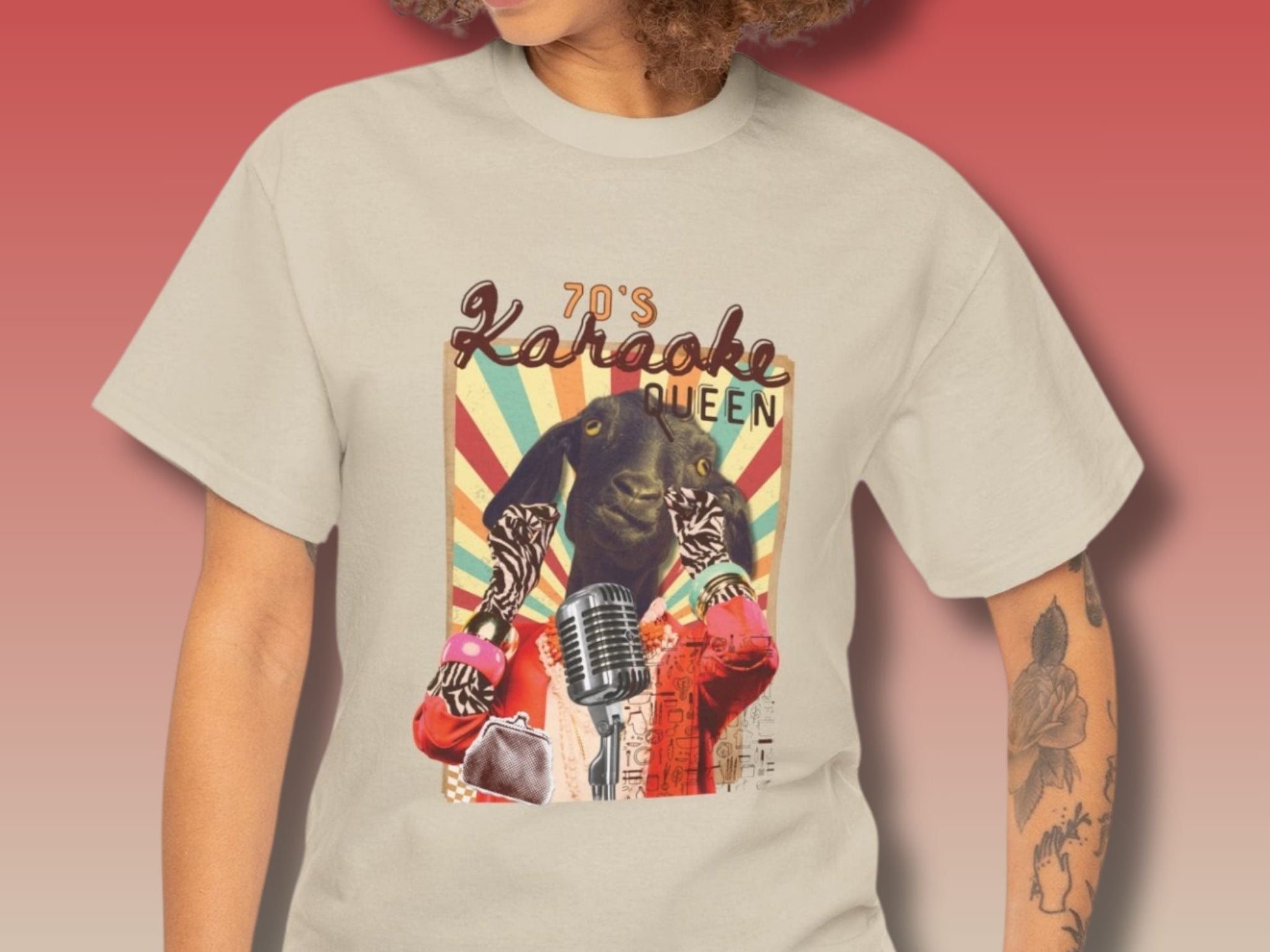 70's Karaoke Queen - custom designed Australian souvenir t shirt - Solei Designs