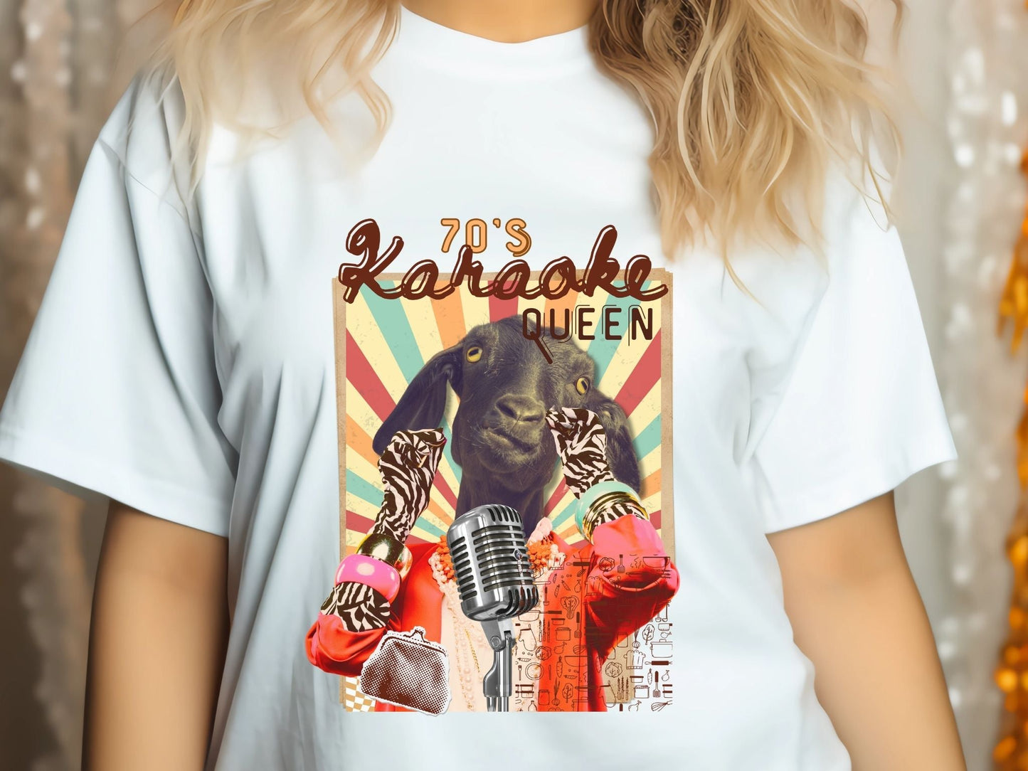 70's Karaoke Queen - custom designed Australian souvenir t shirt - Solei Designs