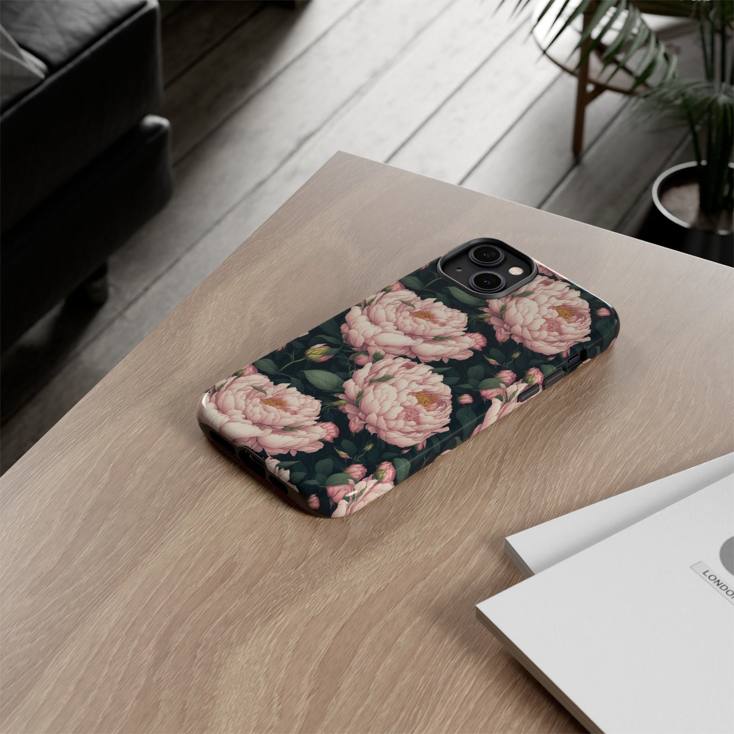 Pink Peony Phone Tough Case