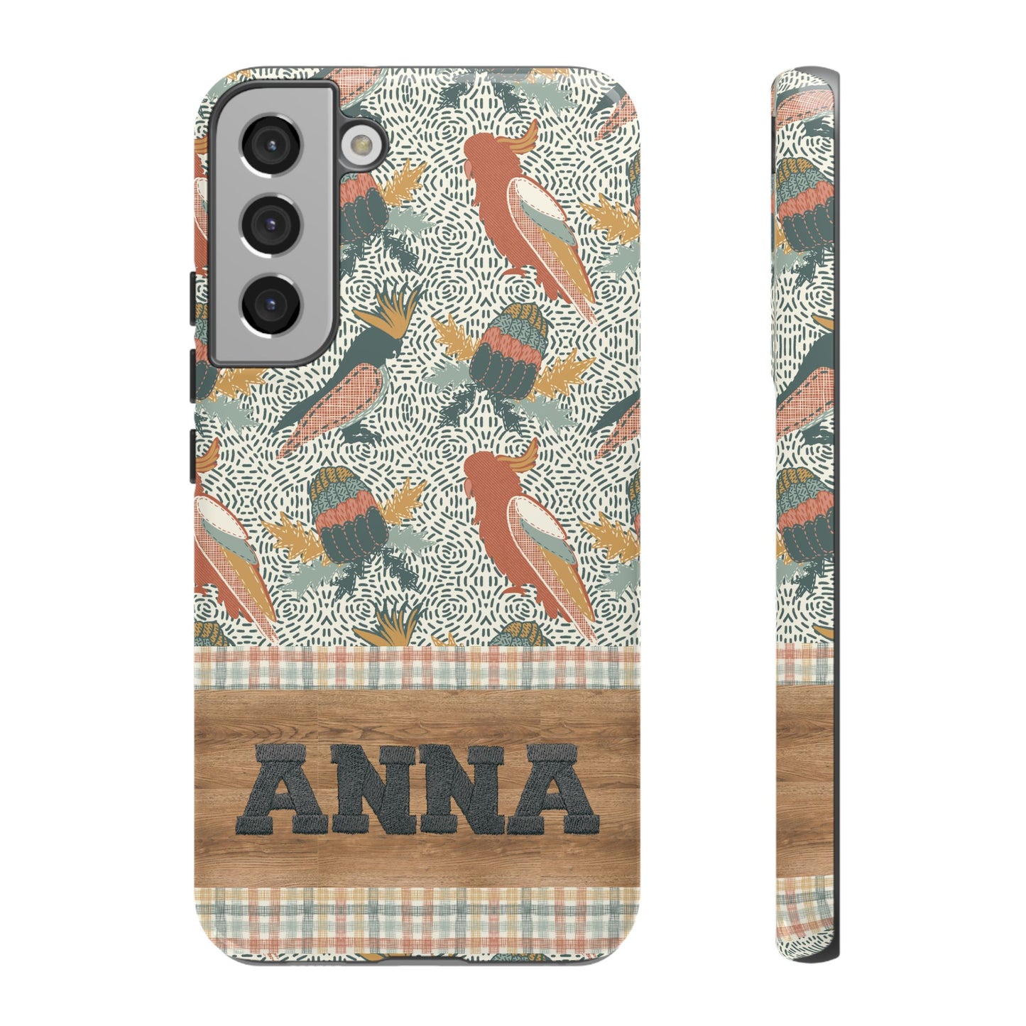 Personalised phone tough case - Native Patches hand drawn design