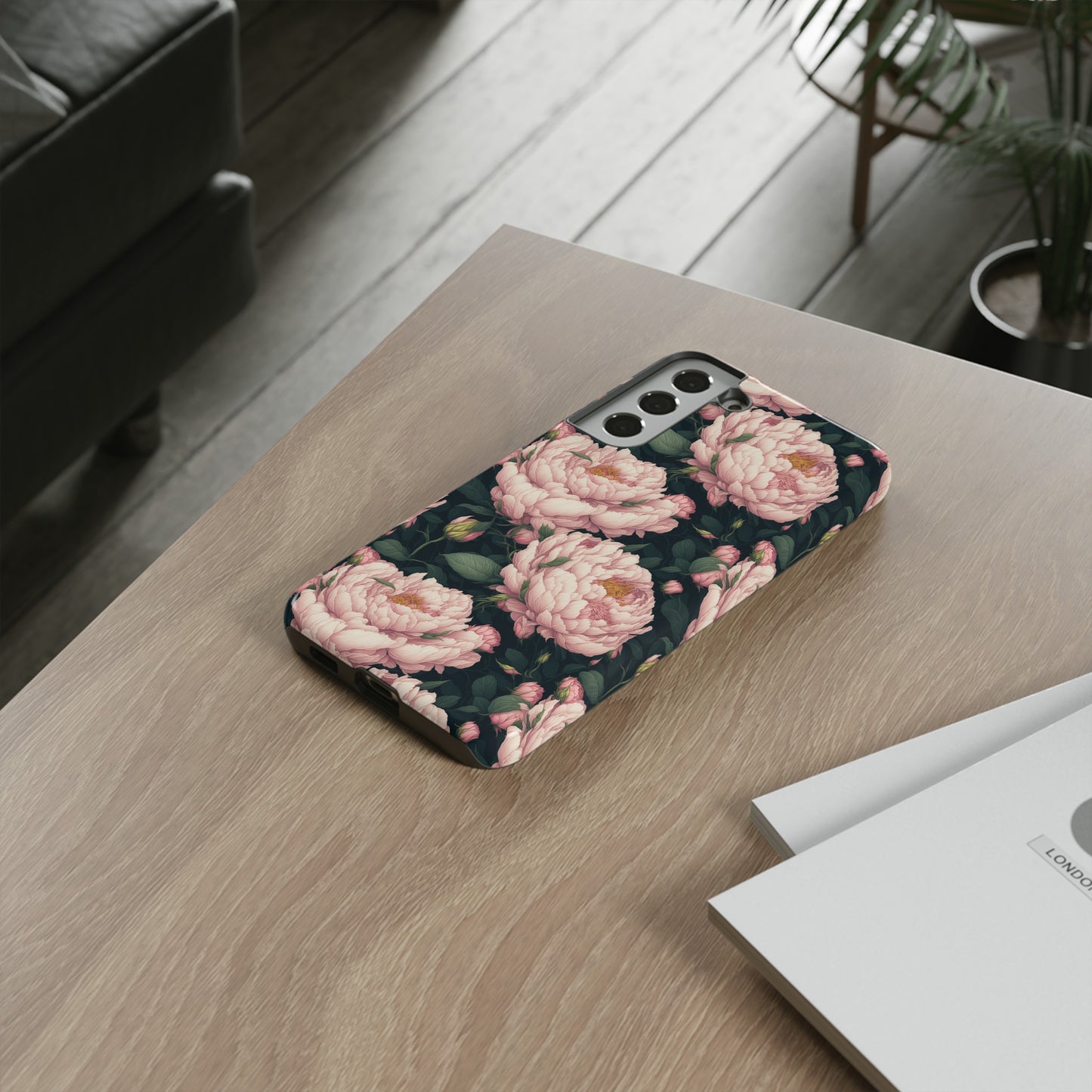 Pink Peony Phone Tough Case