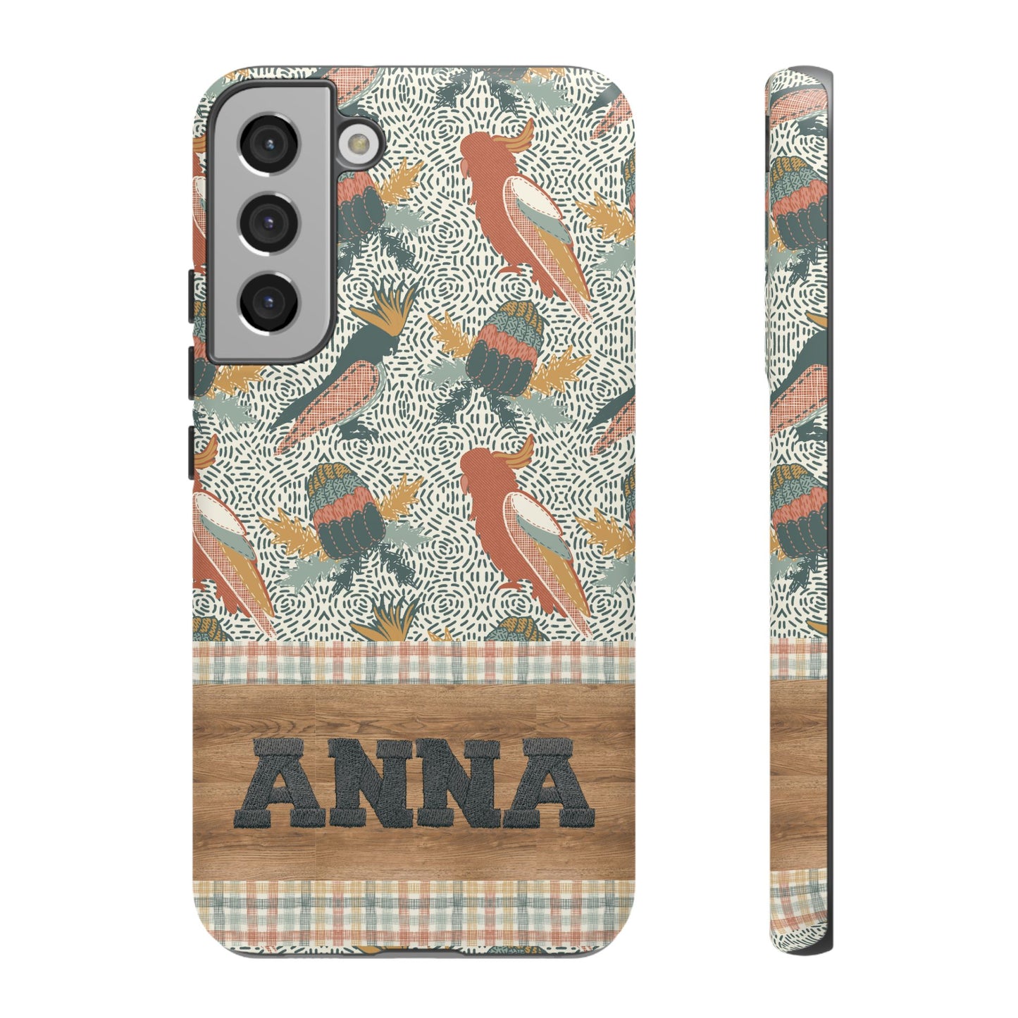 Personalised phone tough case - Native Patches hand drawn design