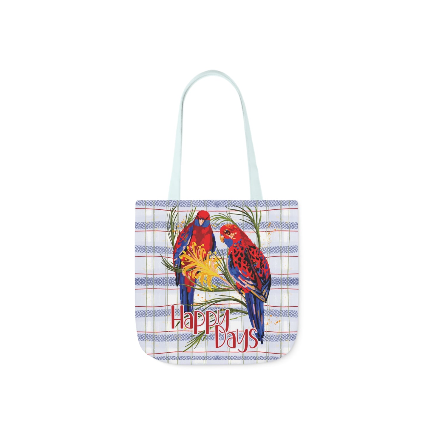 Crimson Rosella custom design Tote Bag - Hand drawn artwork & custom text available