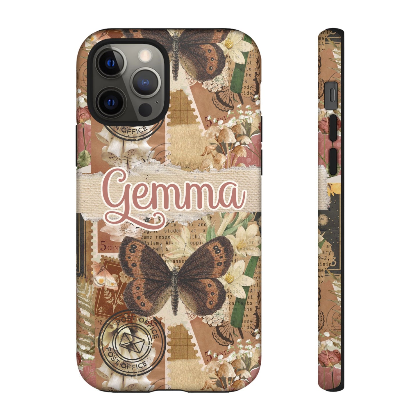 Phone tough case with personalised name or text