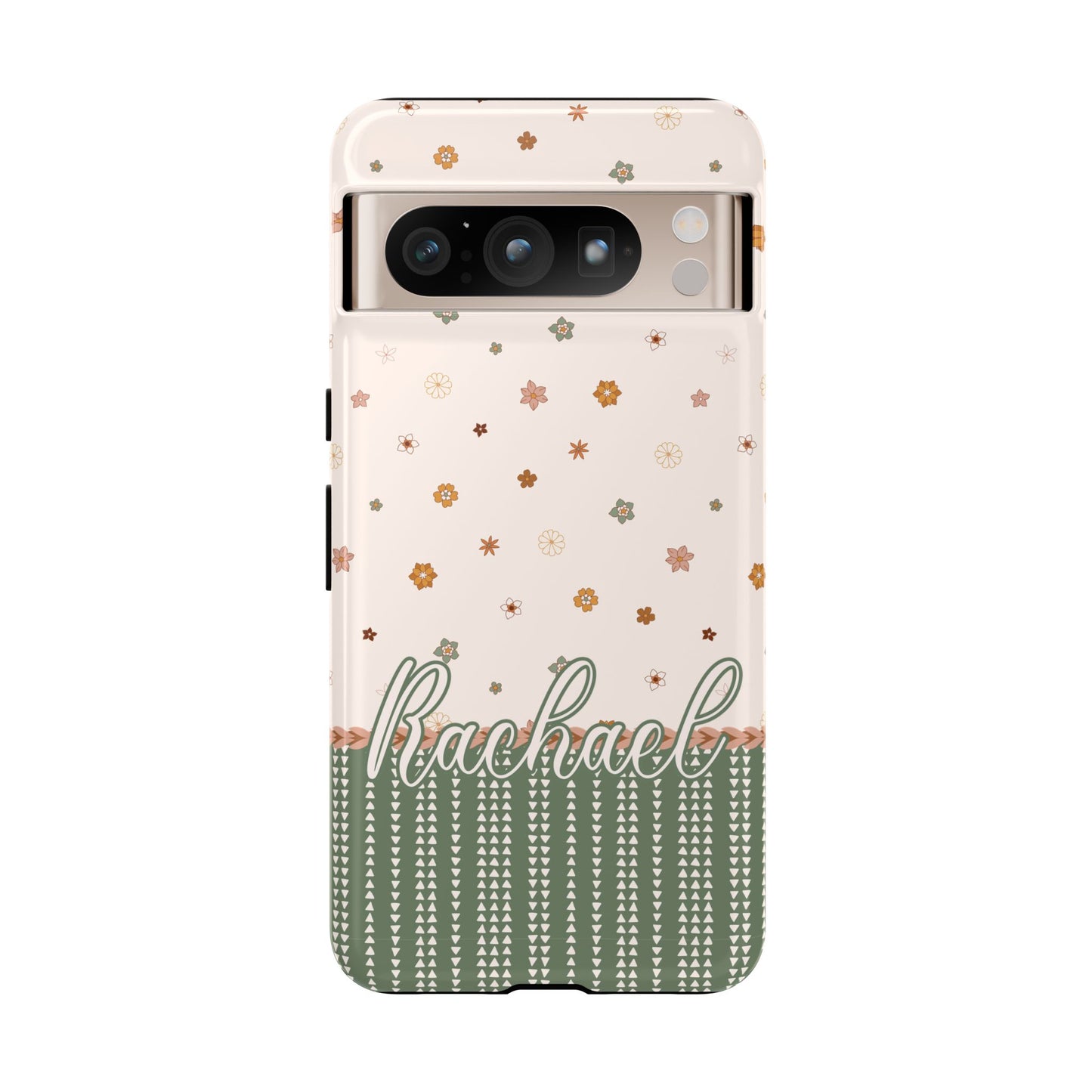 Personalised phone tough case - Pretty in pink ditsy floral design