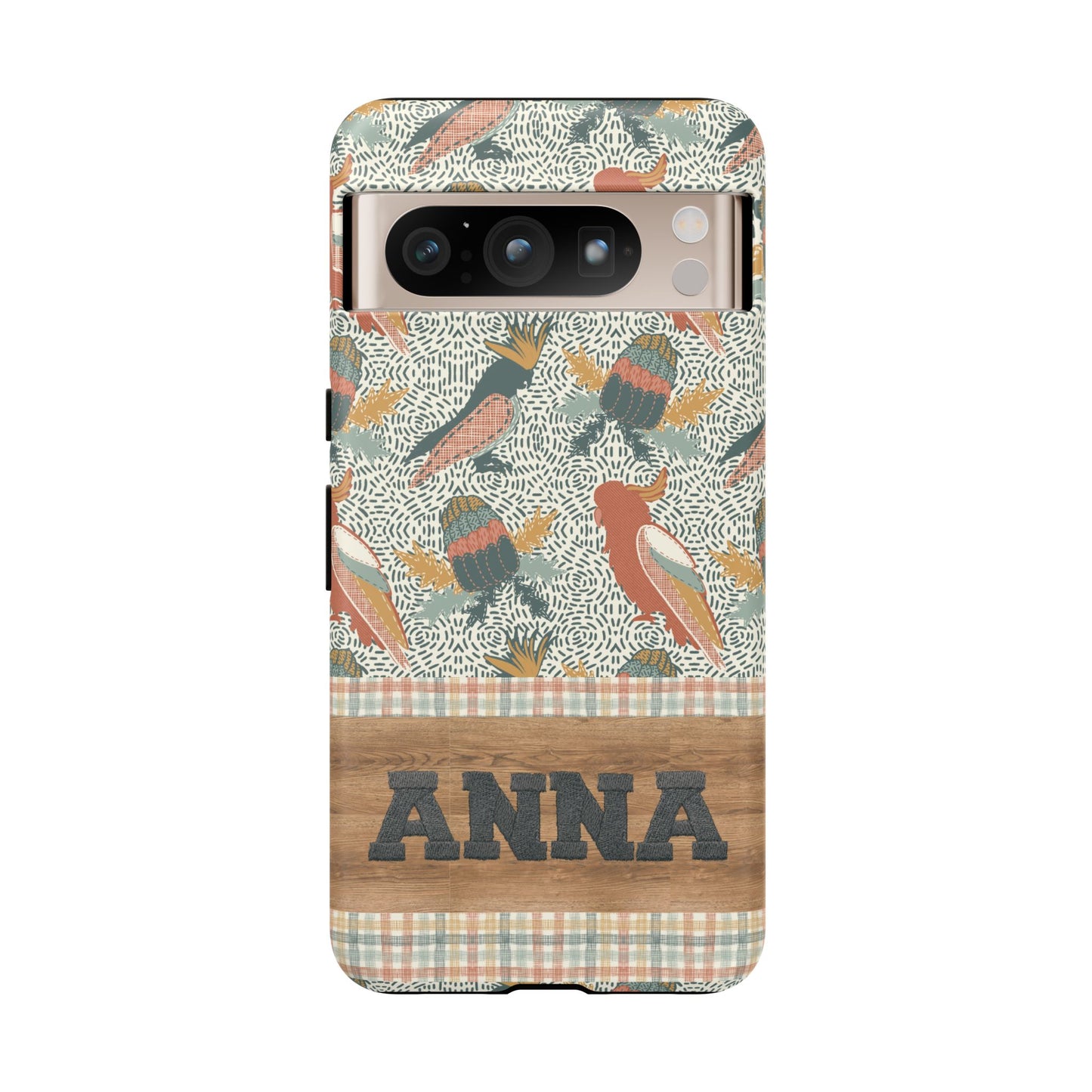 Personalised phone tough case - Native Patches hand drawn design