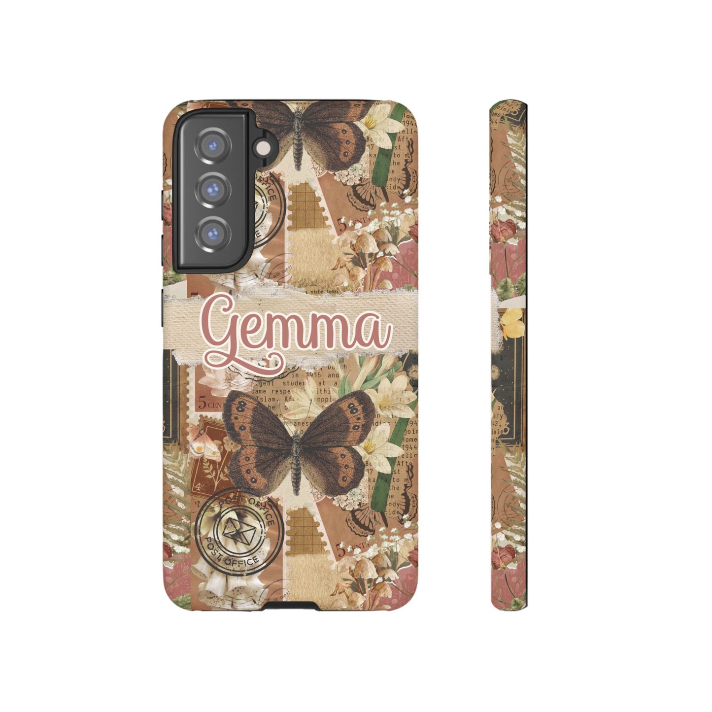 Phone tough case with personalised name or text