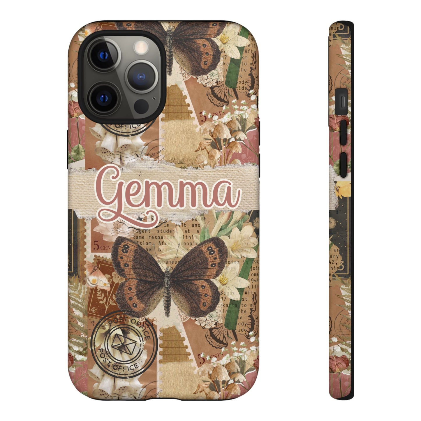 Phone tough case with personalised name or text