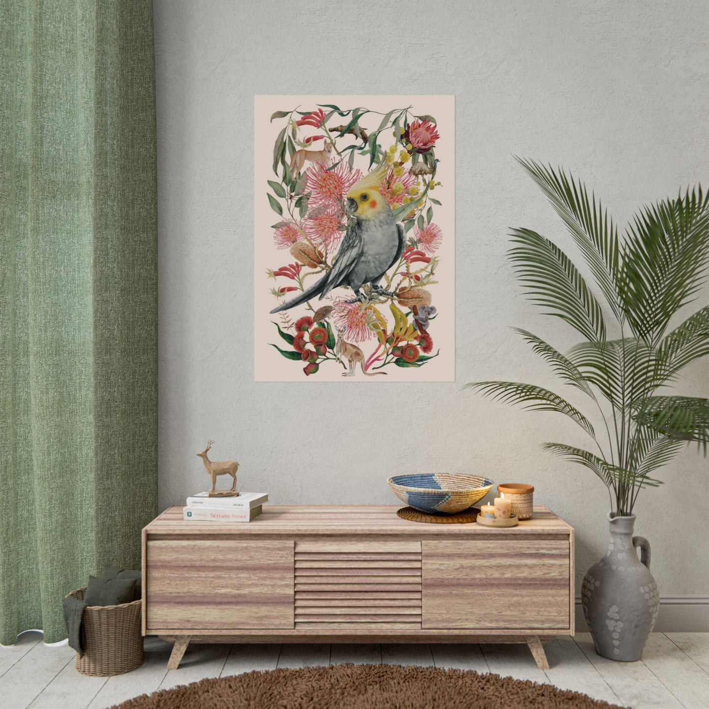 Australian Native Cockatiel unframed poster - Solei Designs