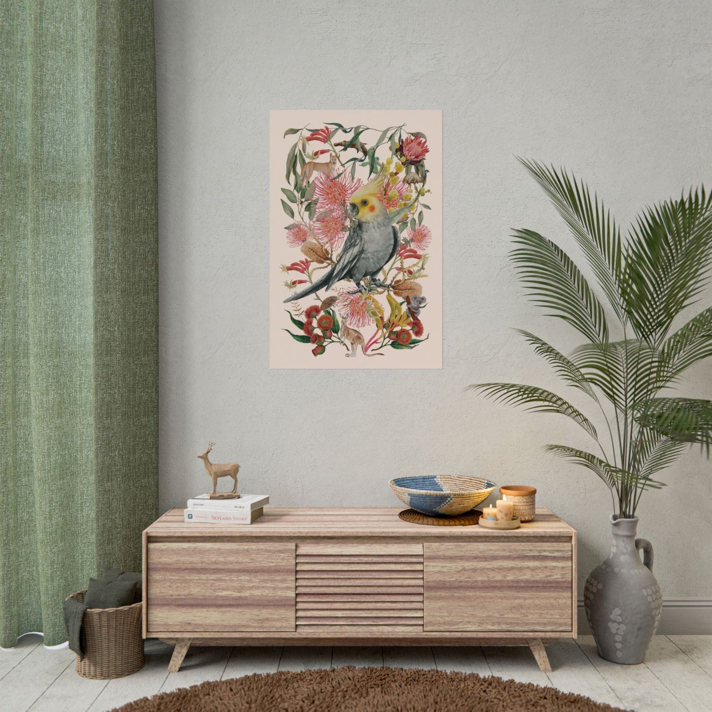 Australian Native Cockatiel unframed poster - Solei Designs