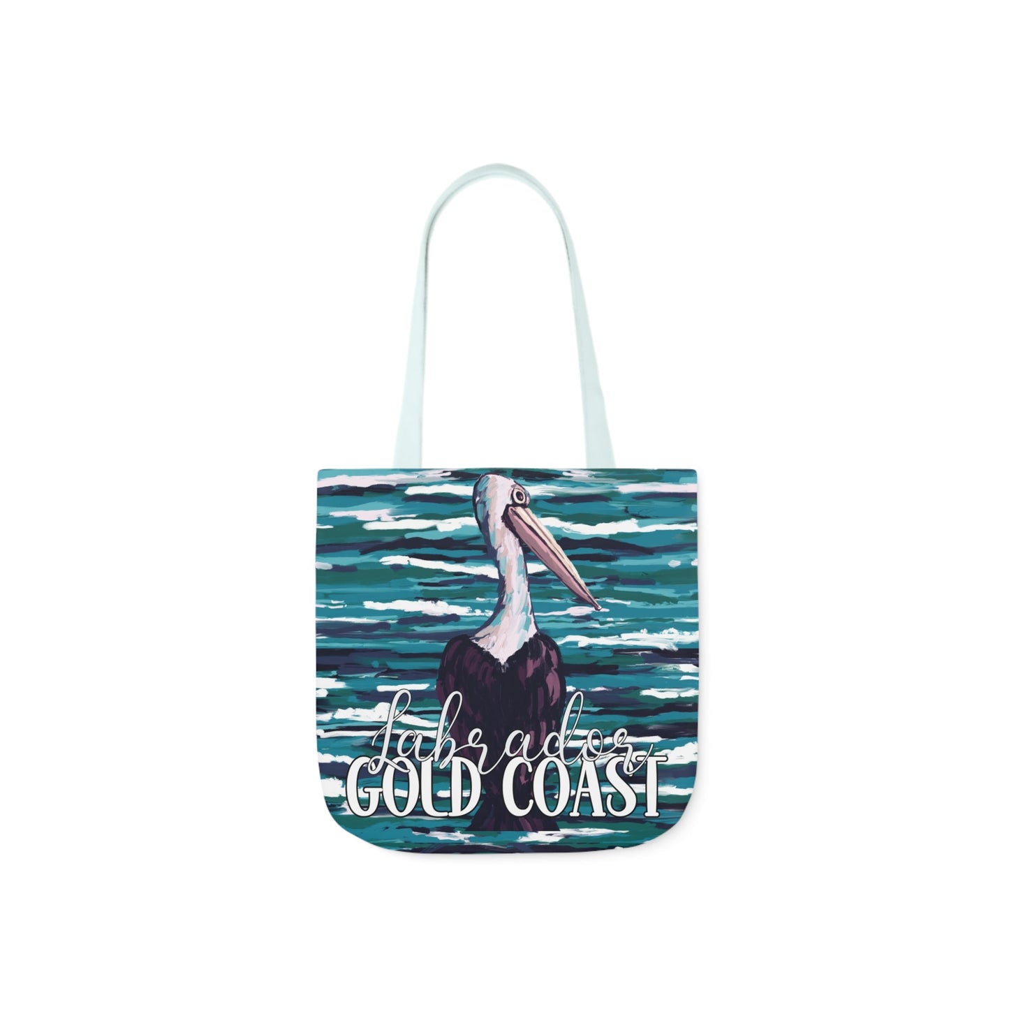 Australian Souvenir Canvas Tote Bag - Gold Coast Pelican hand drawn artwork - Solei Designs