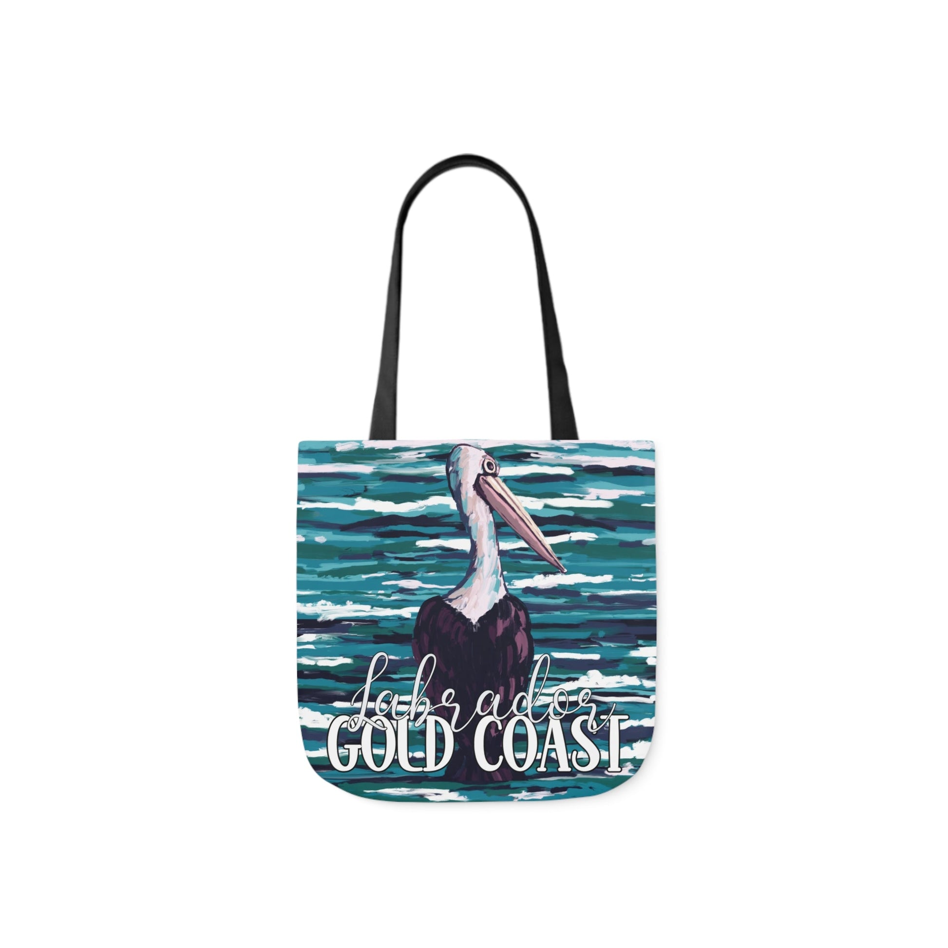 Australian Souvenir Canvas Tote Bag - Gold Coast Pelican hand drawn artwork - Solei Designs