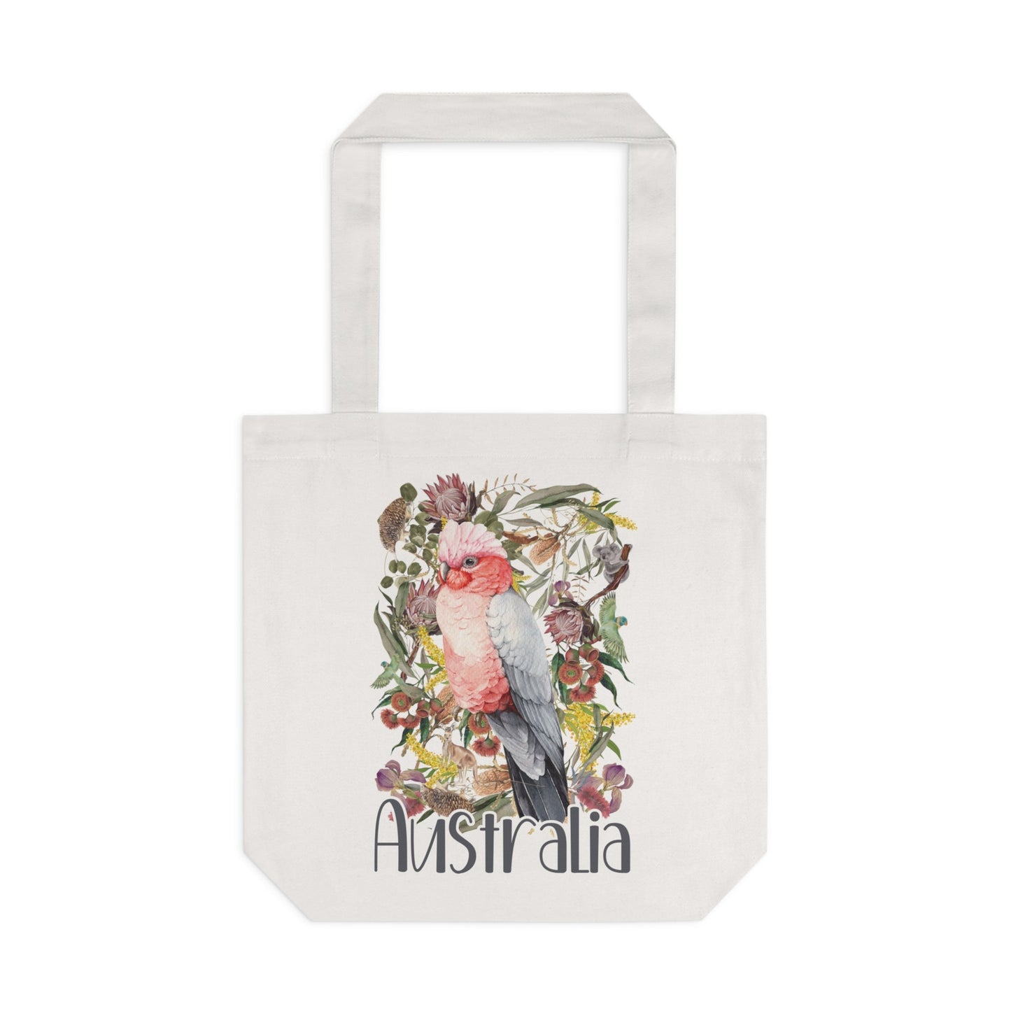 Australian souvenir tote bag - Pink Galah design - Solei Designs