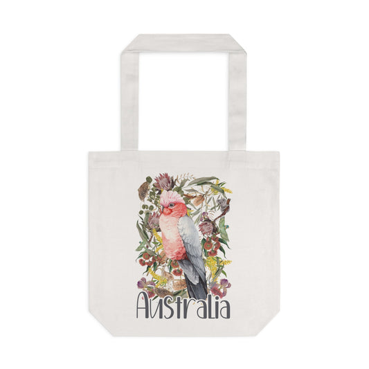 Australian souvenir tote bag - Pink Galah design - Solei Designs