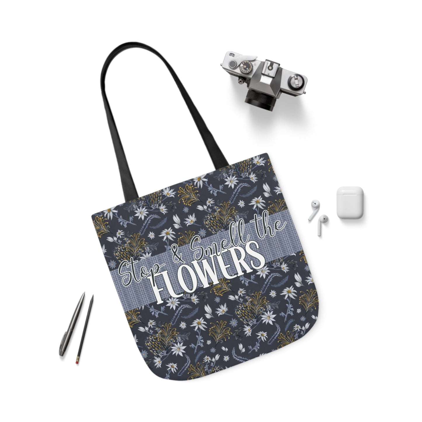 Banksia Blue - Canvas Tote Bag with hand drawn artwork - Solei Designs