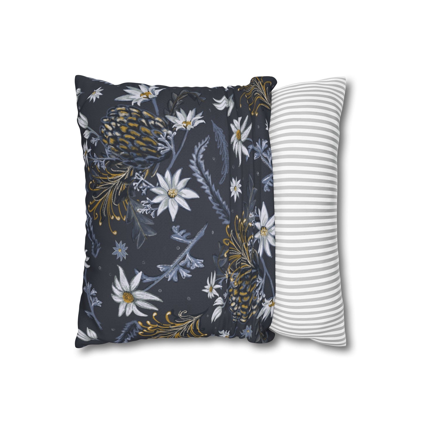 Banksia Blue Collection - hand drawn artwork - cushion - Solei Designs