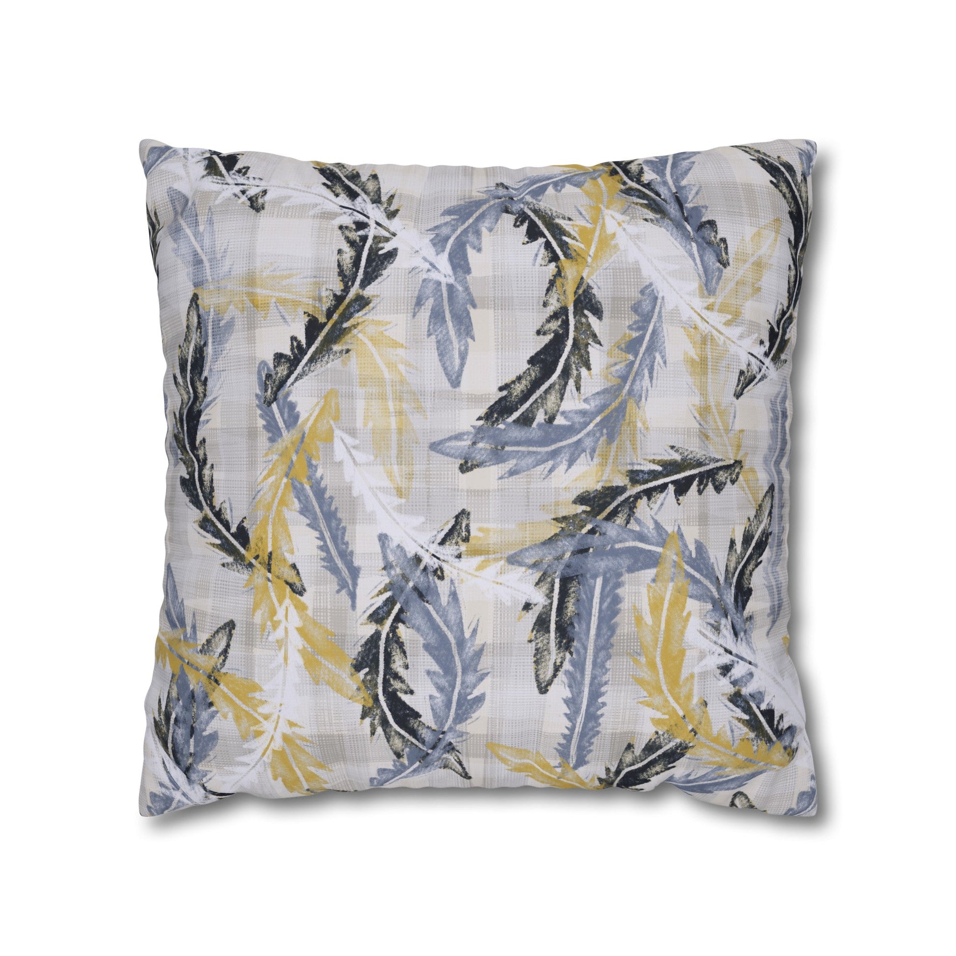 Banksia Blue Collection - hand drawn artwork - leafy cushion - Solei Designs