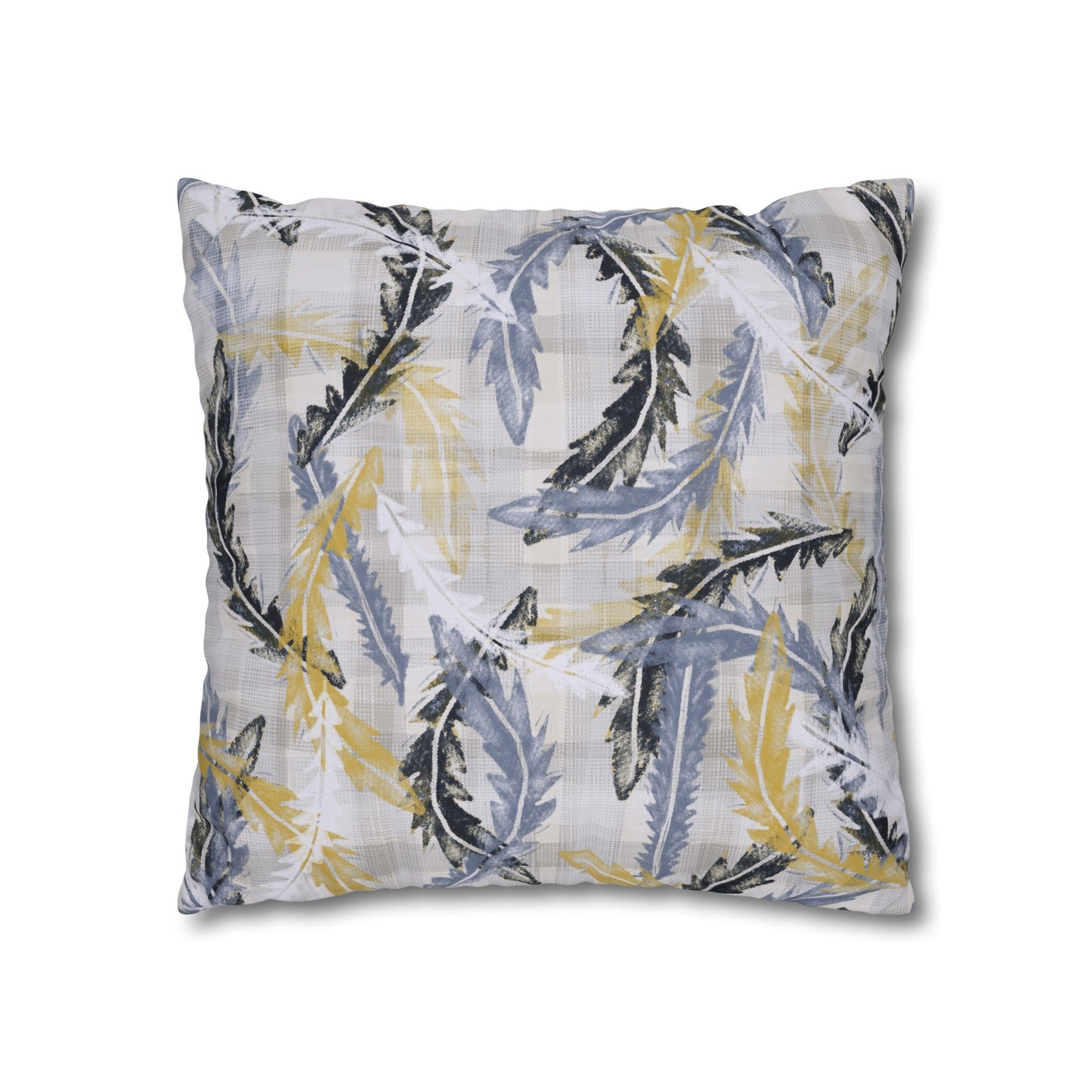 Banksia Blue Collection - hand drawn artwork - leafy cushion - Solei Designs