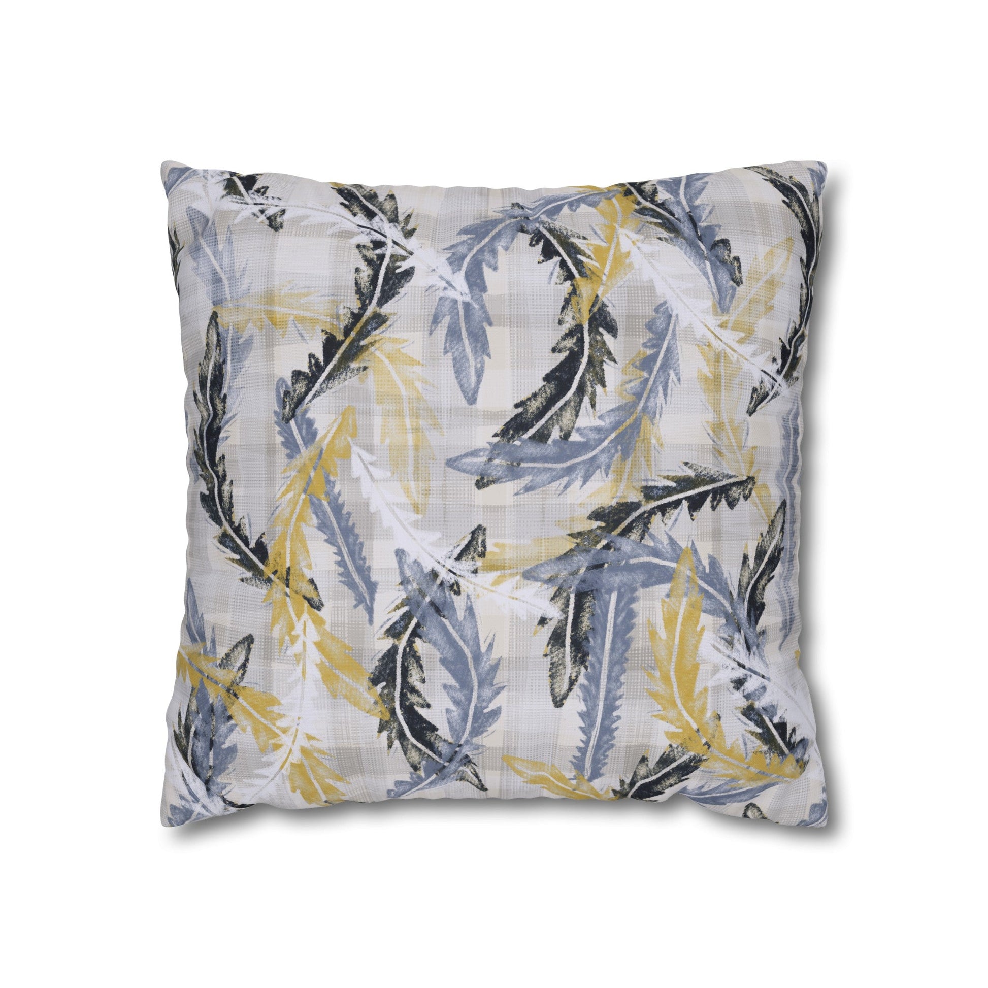 Banksia Blue Collection - hand drawn artwork - leafy cushion - Solei Designs