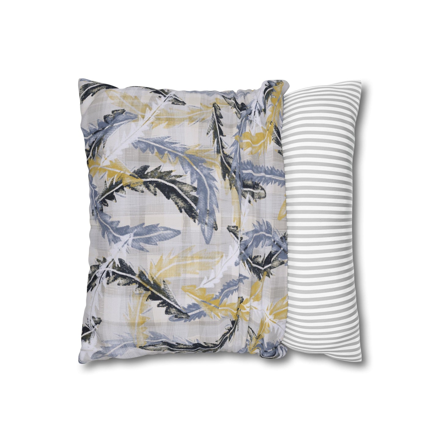 Banksia Blue Collection - hand drawn artwork - leafy cushion - Solei Designs