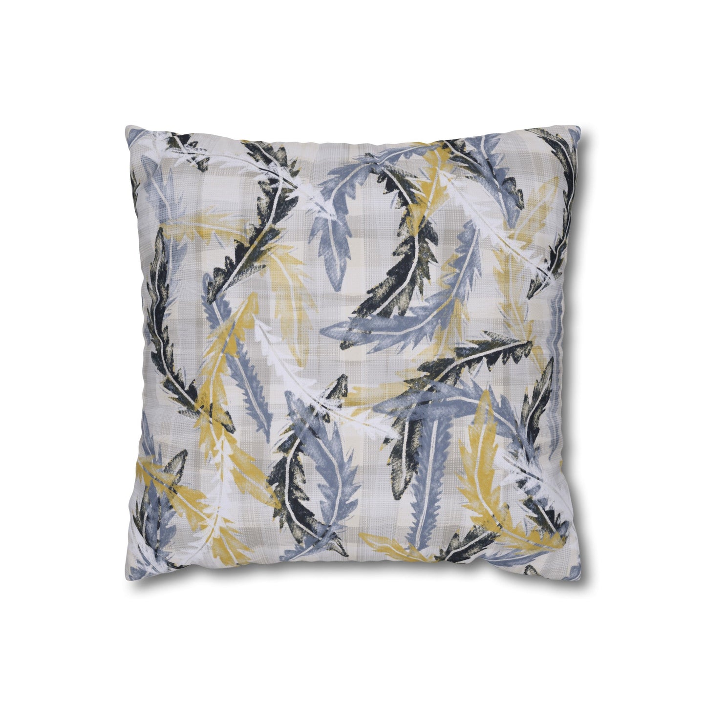 Banksia Blue Collection - hand drawn artwork - leafy cushion - Solei Designs