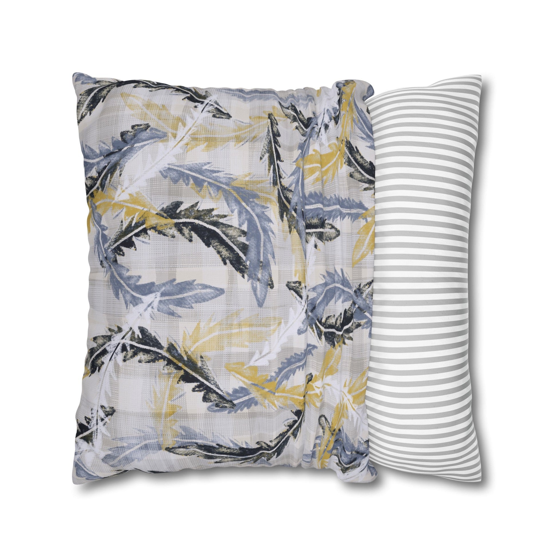 Banksia Blue Collection - hand drawn artwork - leafy cushion - Solei Designs