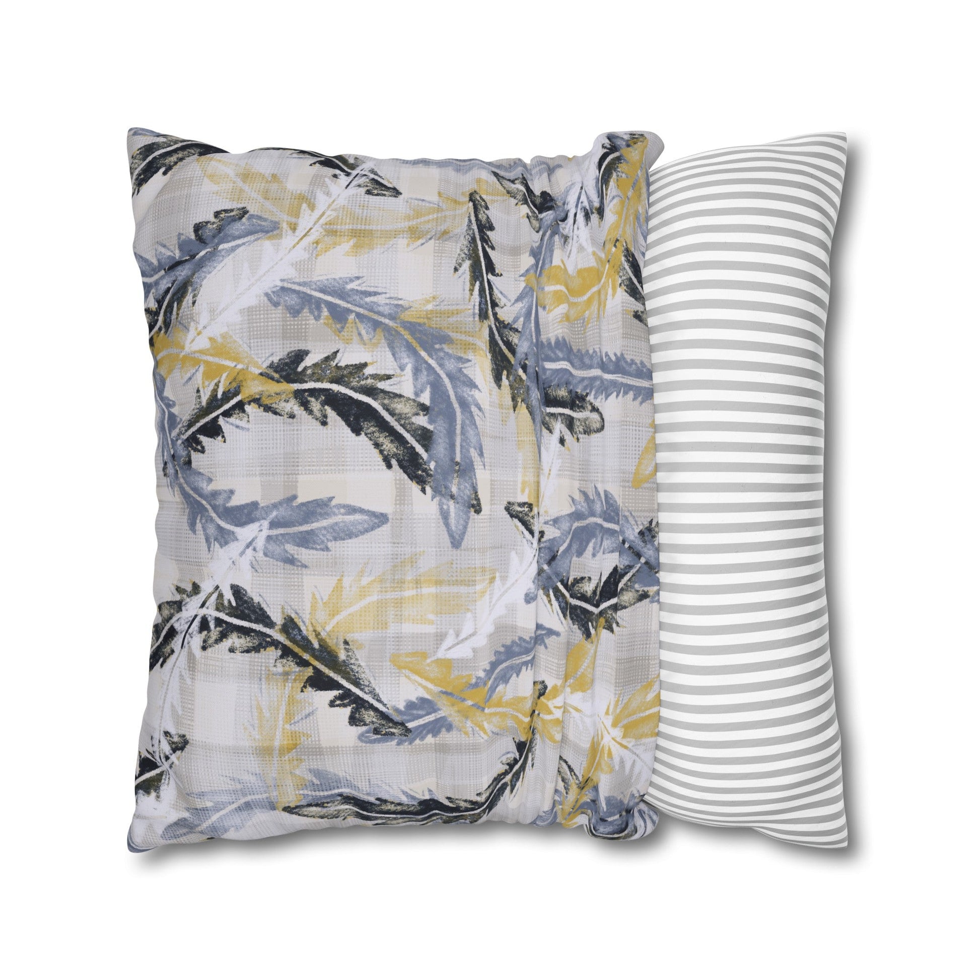 Banksia Blue Collection - hand drawn artwork - leafy cushion - Solei Designs