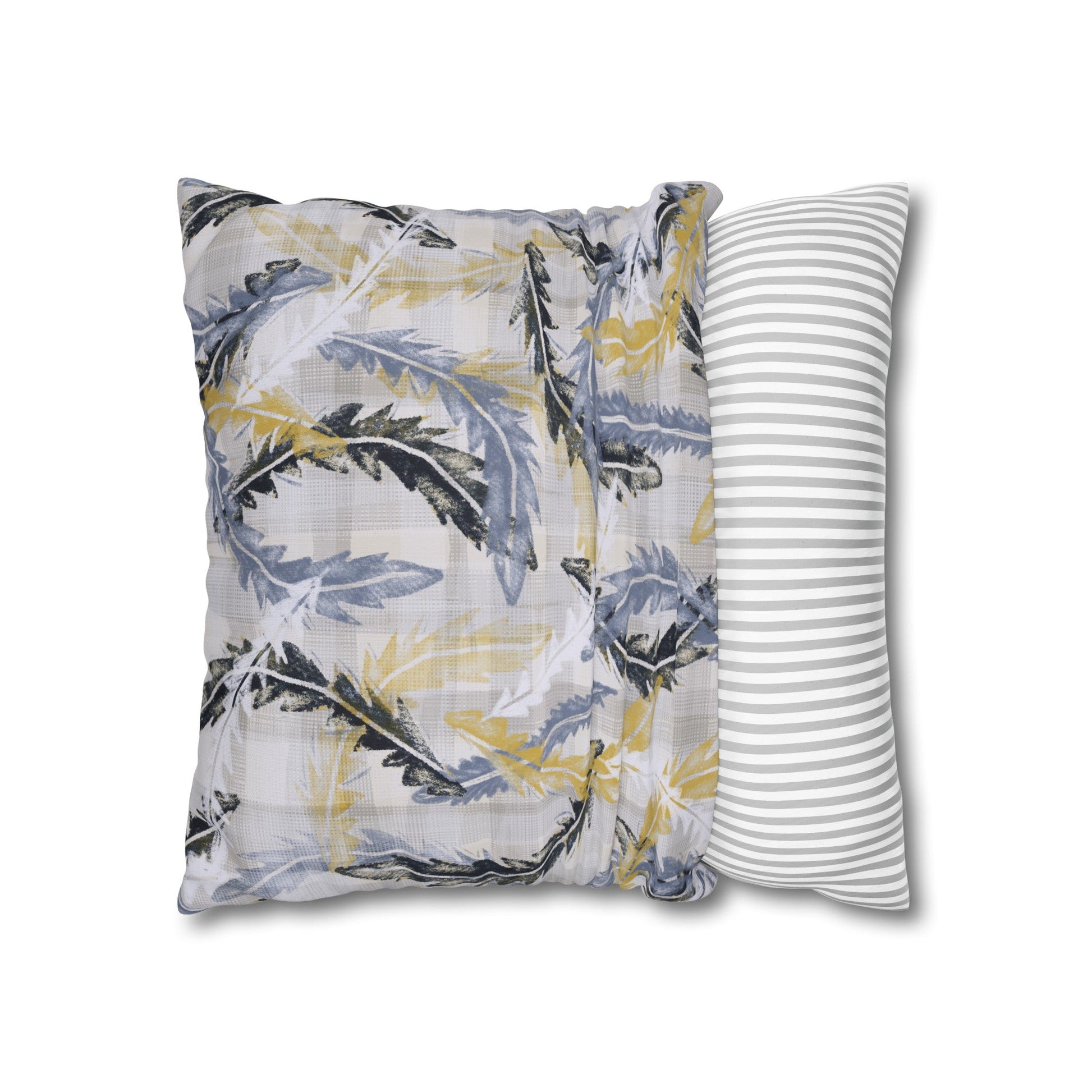 Banksia Blue Collection - hand drawn artwork - leafy cushion - Solei Designs