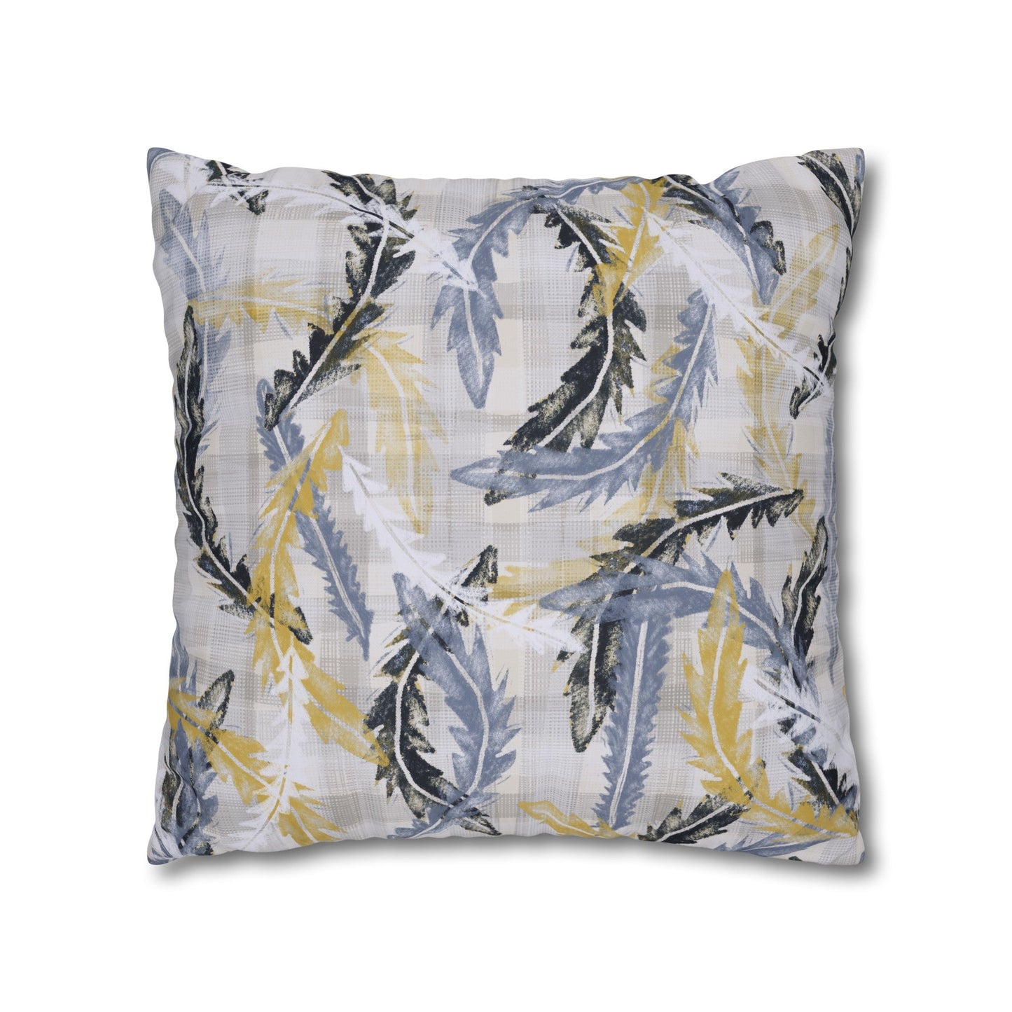 Banksia Blue Collection - hand drawn artwork - leafy cushion - Solei Designs