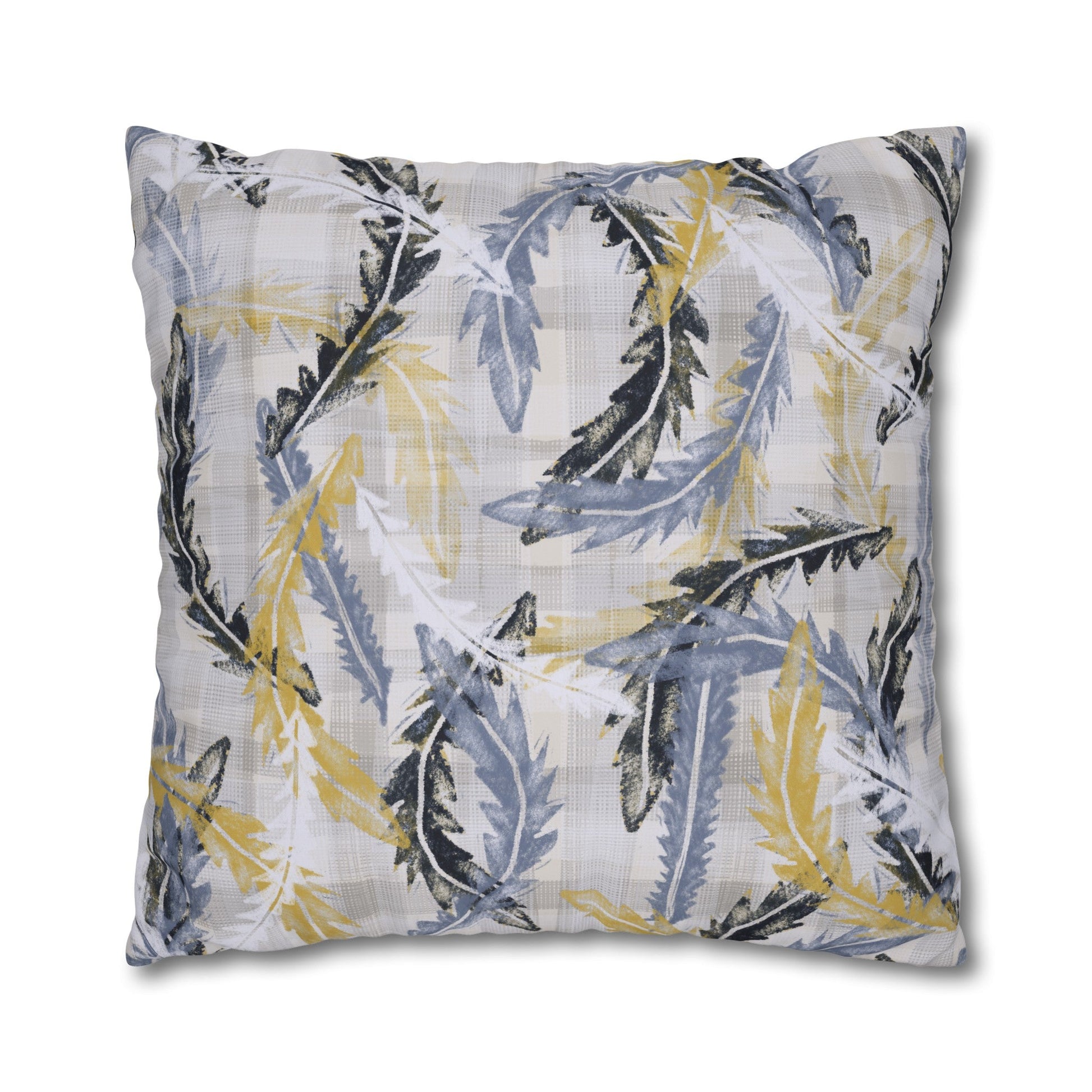 Banksia Blue Collection - hand drawn artwork - leafy cushion - Solei Designs